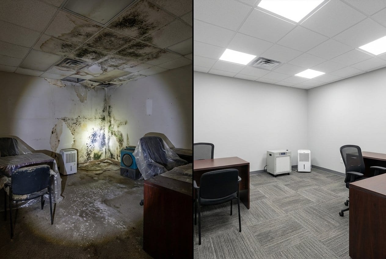 Bathroom & Kitchen Mold Removal restoration β commercial office space of commercial property in Franklin Lakes, NJ